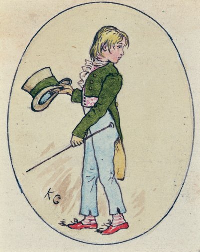 Illustrasjon for St. Valentines Day, 1914 (wc på papir) av Kate Greenaway