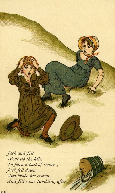 Jack og Jill illustrerte av Kate Greenaway
