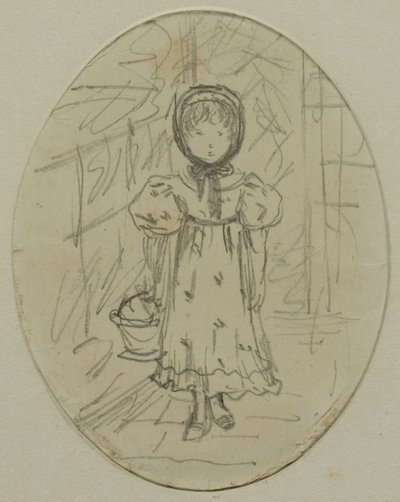 Liten jente i en hage av Kate Greenaway
