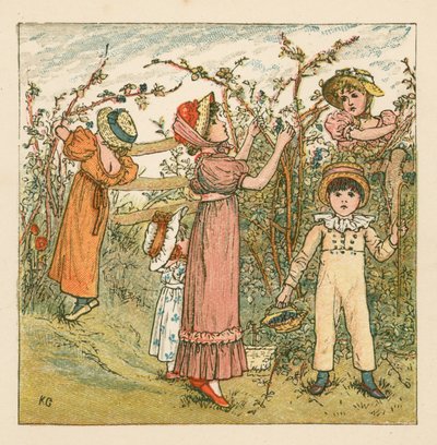 Plukker bjørnebær av Kate Greenaway