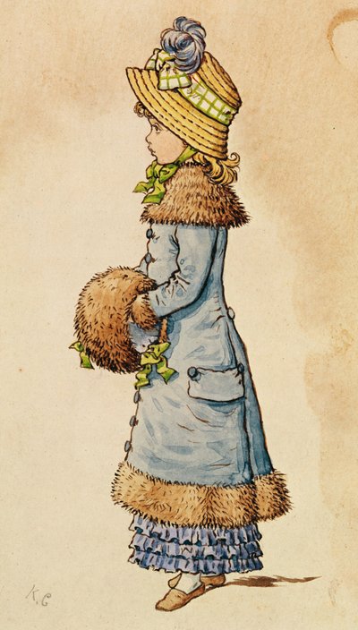 Søndagsbeste - ungjente i blått av Kate Greenaway