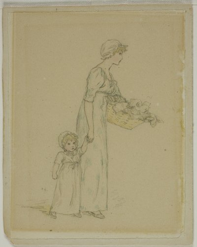 Kvinne med barn av Kate Greenaway