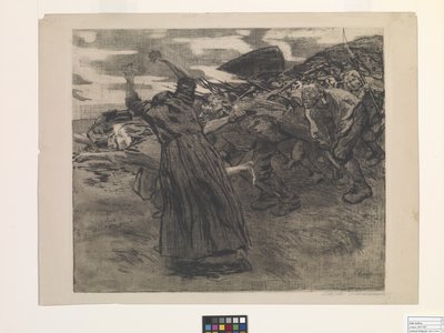 Losbruch (utbrudd) (etsing og mykmalt etsing) av Käthe Kollwitz