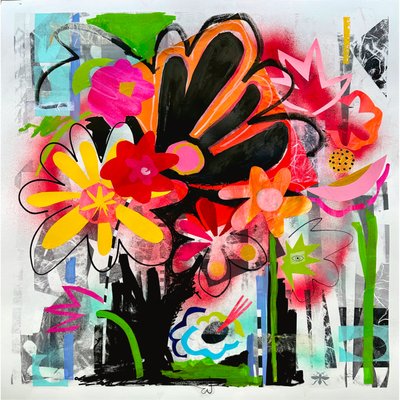 Midnattshage, 2025 (blandet teknikk på papir) av Kathy Dunaway