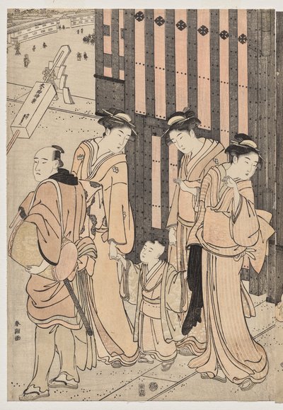 Tusen høster, ti tusen år på Tokiwa-broen av Katsukawa Shuncho