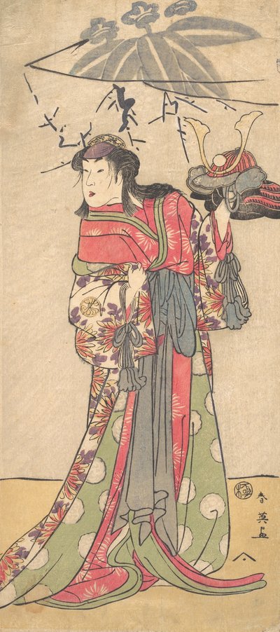 Skuespilleren Segawa Kikunojo III i rollen som en kvinne, ca. 1792. av Katsukawa Shun
