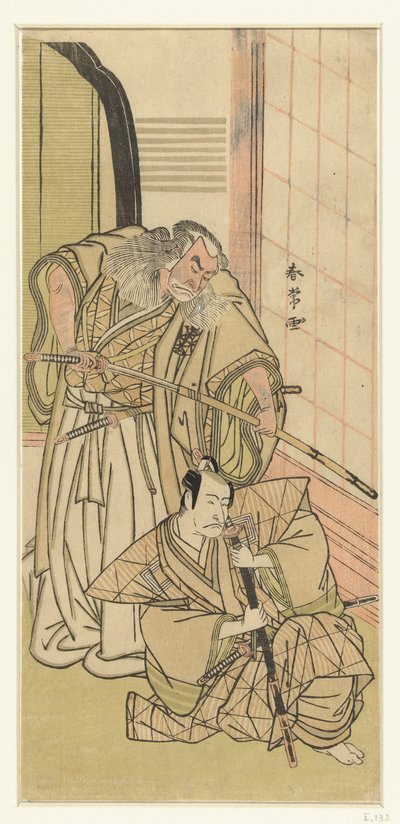 Skuespillere Nakamura Nakazo I og Ichikawa Danjuro V als edellieden av Katsukawa Shunjo