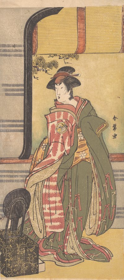 Skuespilleren Segawa Kikunojo tredje i en kvinnelig rolle, ca. 1785. av Katsukawa Shunjo