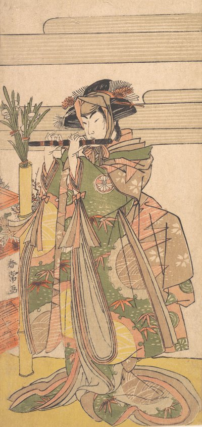 Den tredje Segawa Kikunojo som kvinne, ca. 1780. av Katsukawa Shunjo
