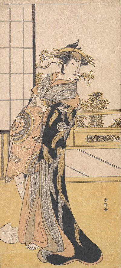 Skuespilleren Segawa Kikunojo tredje i en kvinnelig rolle, ca. 1780. av Katsukawa Shunko
