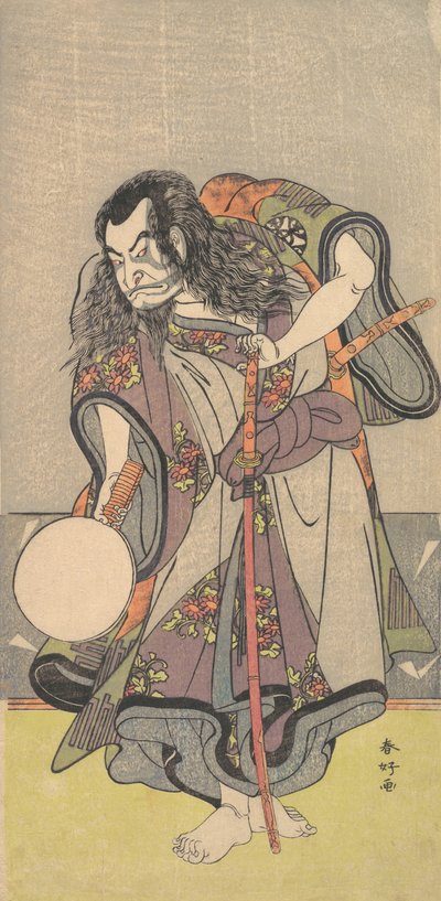 Den første Nakamura Nakazo som en samurai, ca. 1780. av Katsukawa Shunko