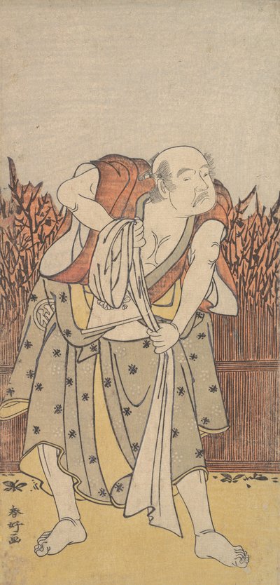 Den andre Nakamura Sukegoro som en gammel mann, ca. 1788. av Katsukawa Shunko