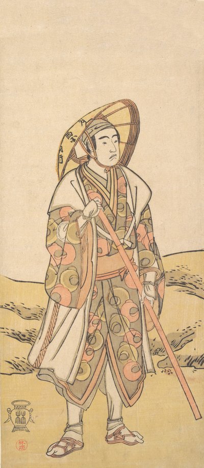 Den tredje Sawamura Sojuro som pilegrim til Kannon-helligdommen, ca. 1784-88. av Katsukawa Shunko