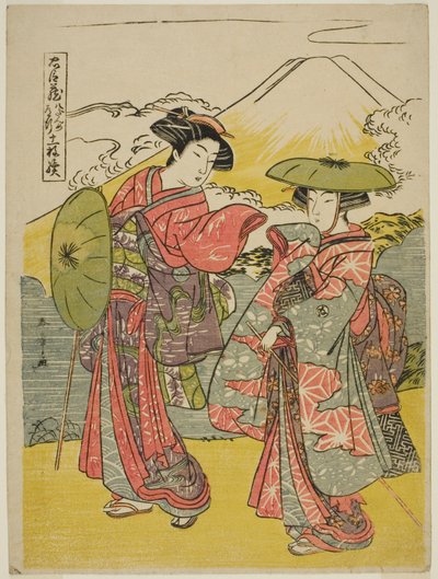 Akt åtte: Bridal Journey fra stykket Chushingura (Treasury of Loyal Retainers) av Katsukawa Shunsho