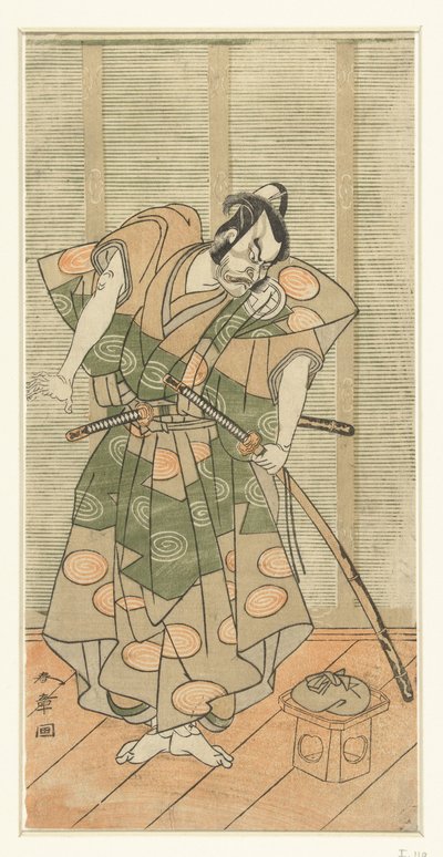 Skuespiller Otani Hiroemon III som skurk av Katsukawa Shunsho