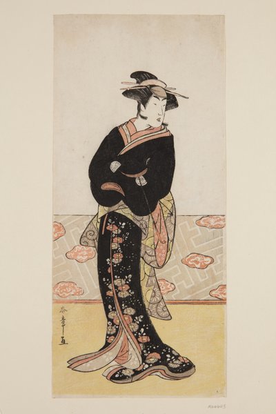 Skuespiller Segawa III som Ohan (farget treblokktrykk) av Katsukawa Shunsho