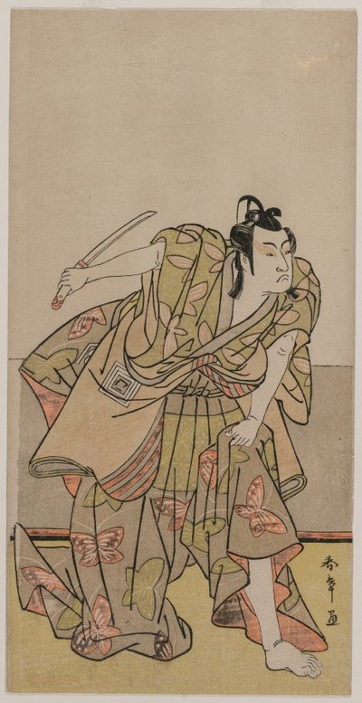Ichikawa Monnosuke II som Soga no Goro av Katsukawa Shunsho