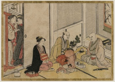 Interiørscene av Katsukawa Shunsho