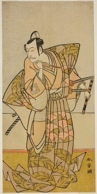 Skuespilleren Ichikawa Danjuro V som Chichibu no Shigetada av Katsukawa Shunsho