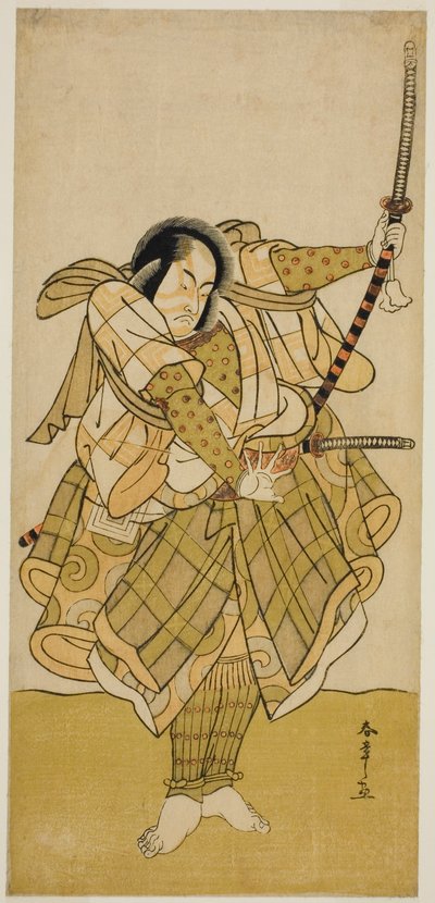 Skuespilleren Ichikawa Monnosuke II i en uidentifisert rolle av Katsukawa Shunsho