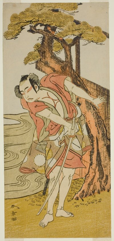 Skuespilleren Ichikawa Yaozo II som Iba no Juzo (?) av Katsukawa Shunsho