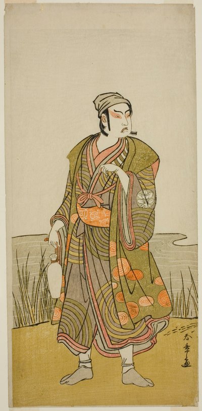 Ichimura Uzaemon Doctor X As Tee Potter Hammer Member Tee Pay Higashiyama For overdreven høstløv, utført på Tee Ichimura Tee th, 1778 av Katsukawa Shunsho