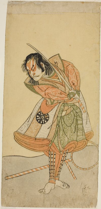 The Play Soga Moyo Aigo no Wakamatsu, fremført på Nakamura Theatre den første måneden, av Katsukawa Shunsho