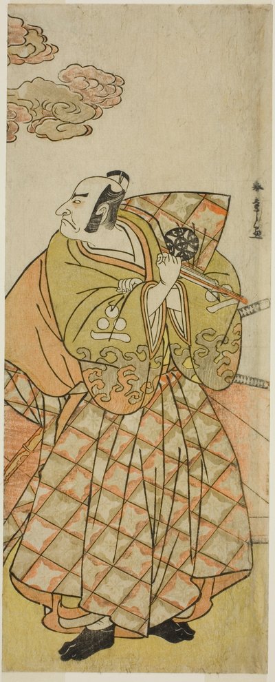Skuespilleren Nakamura Nakazo I som Watanabe no Tsuna i stykket Shitenno Tonoi no Kisewata, fremført på Nakamura Theatre i den ellevte måneden, 1781 av Katsukawa Shunsho