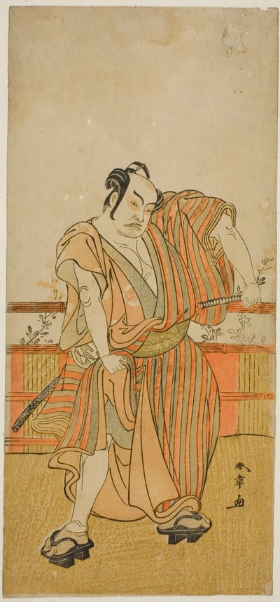 Skuespilleren Nakamura Sukegoro II i en uidentifisert rolle av Katsukawa Shunsho