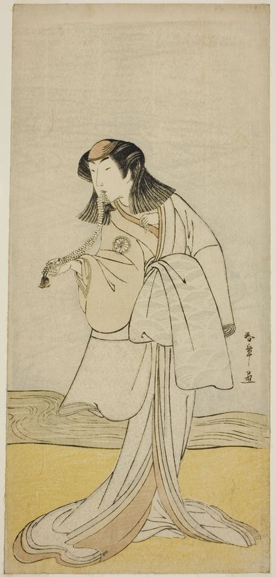 The Play Ume-goyomi Akebono Soga, fremført på Ichimura Theatre i den andre måneden, av Katsukawa Shunsho