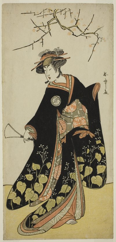 Skuespilleren Segawa Kikunojo III som ånden til Joro-gumo (Harlot Spider), ca. 1781 (farget treblokktrykk; Hosoban) av Katsukawa Shunsho