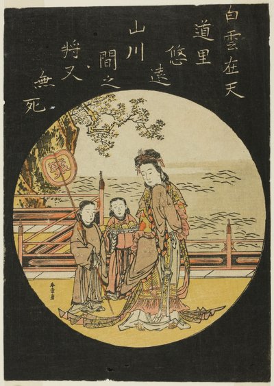 Den kinesiske udødelige Seiobo (C: Xi Wang Mu, dronning av Vesten) av Katsukawa Shunsho