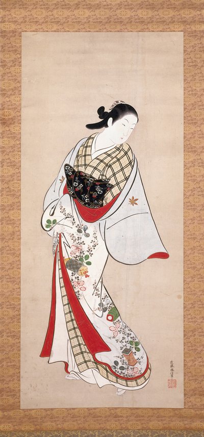 Portrait Of Takao (blekk og farge på papir) av Katsunobu Kondo