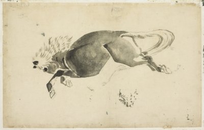Running Horse, ca. 1815-1849 (blekk på papir) av Katsushika (school of) Hokusai
