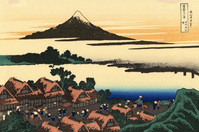 36 utsikt over Mount Fuji, Japan: Daggry ved Isawa i Kai-provinsen, Japan - Trykk av Katsushika Hokusai (1760-1849) (ukiyo-e-skole) 1830-1833 State A Pushkin Museum of Fine Arts, Moskva av Katsushika Hokusai