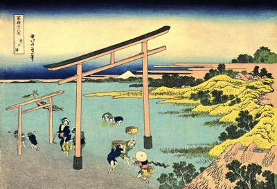 36 vues du Mont Fuji, Japan : la baie de Noboto, Japon - Estampe de Katsushika Hokusai (1760-1849) (ecole ukiyo-e) 1830-1833 State A Pushkin Museum of Fine Arts, Moscou av Katsushika Hokusai