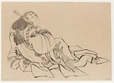 A Courtier, slutten av 1700-begynnelsen av 1800-tallet. av Katsushika Hokusai