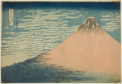 En mild bris på en fin dag (Gaifu kaisei), fra serien "Thirty-six Views of Mount Fuji (Fugaku sanjurokkei)" av Katsushika Hokusai
