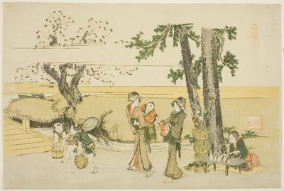 A Wayside Scene (Oji) av Katsushika Hokusai