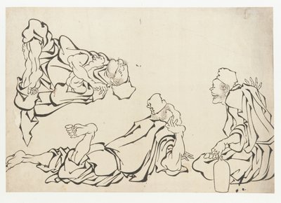 En sake-kamp, sent på 1700-tallet - begynnelsen av 1800-tallet. av Katsushika Hokusai