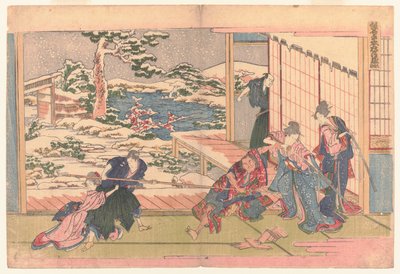 Akt IX, c. 1806 (treblokktrykk; blekk og farge på papir) av Katsushika Hokusai
