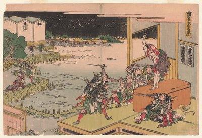 Akt X, c. 1806 (treblokktrykk; blekk og farge på papir av Katsushika Hokusai