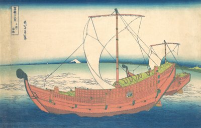 Til sjøs utenfor Kazusa Kazusa no kairo, fra serien Thirty-six Views of Mount Fuji..., ca. 1830-32. av Katsushika Hokusai