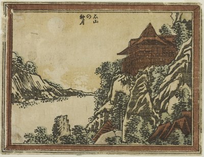 Autumn Moon at Ishiyama fra serien Eight Views of Omi in Etching Style av Katsushika Hokusai