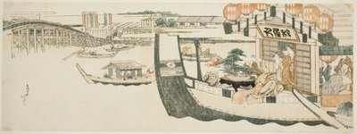 Båtfester på Sumida-elven av Katsushika Hokusai