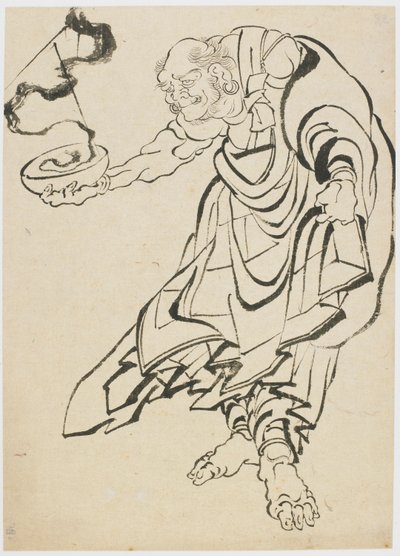 Buddhistisk figur, sent på 1700-tallet - begynnelsen av 1800-tallet. av Katsushika Hokusai