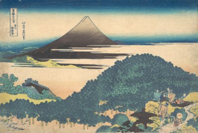 Cushion Pine at Aoyama Aoyama enza no matsu, fra serien Thirty-six Views of ..., ca. 1830-32. av Katsushika Hokusai