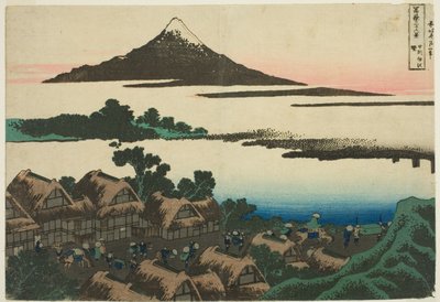 Dawn at Isawa medlemssamfunn P Rovinse (Furushu Isawa no Akatsuki), fra Te-serien `` Mr. Tyrty x View of Mount Fuji (Fugaku Usaju Rokukatsu) 