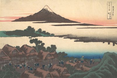 Dawn at Isawa i Kai-provinsen Koshu Isawa no akatsuki, fra serien Thirty-six..., ca. 1830-32. av Katsushika Hokusai