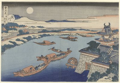 Yodo-elven i måneskinn Yodogawa (tittel på objekt) Snow, Moon and Flowers (serietittel) Setsugekka (serietittel på objekt) av Katsushika Hokusai